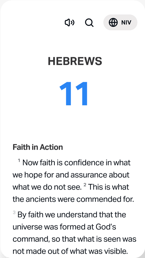 Read or listen to the NIV English Bible. Access it anytime—even offline.
